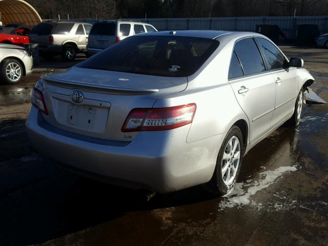 4T4BF3EKXBR087650 - 2011 TOYOTA CAMRY BASE SILVER photo 4
