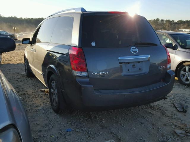 5N1BV28UX8N115812 - 2008 NISSAN QUEST S GRAY photo 3