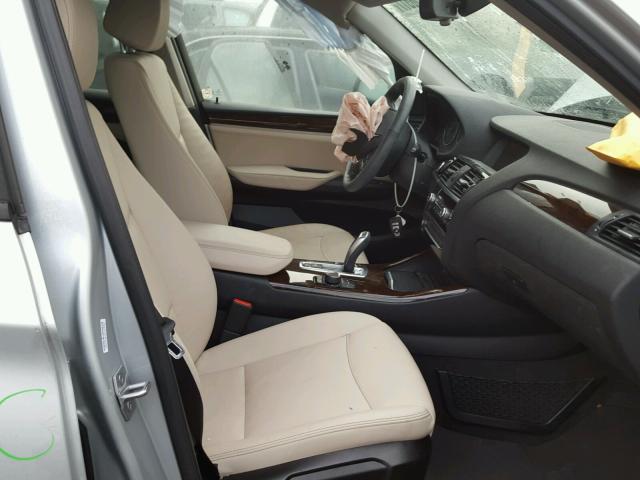 5UXWX9C53G0D70291 - 2016 BMW X3 XDRIVE2 SILVER photo 5