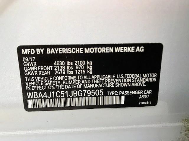 WBA4J1C51JBG79505 - 2018 BMW 430I GRAN SILVER photo 10