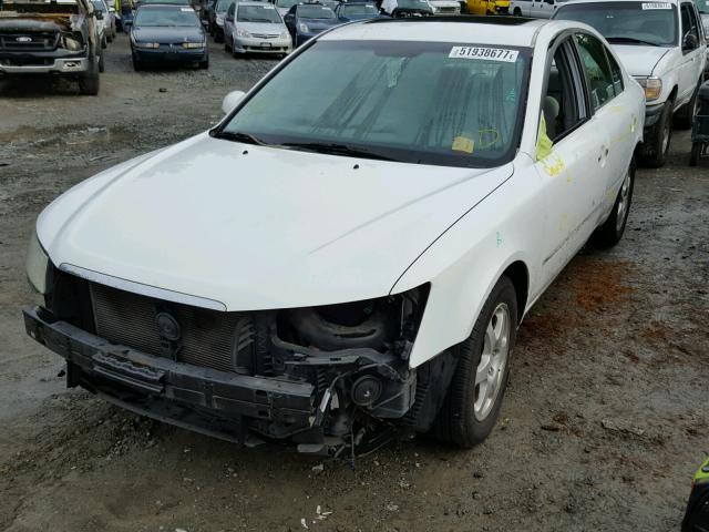 5NPEU46F36H142321 - 2006 HYUNDAI SONATA GLS WHITE photo 2