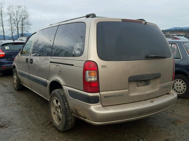 1GNDX03E4YD207104 - 2000 CHEVROLET VENTURE BEIGE photo 3