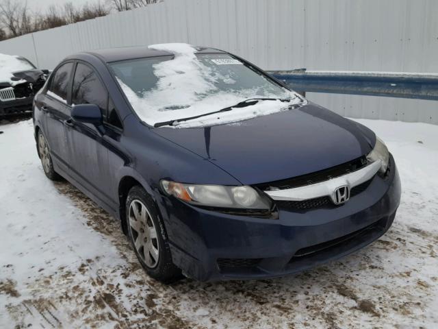 19XFA16539E020604 - 2009 HONDA CIVIC LX BLUE photo 1