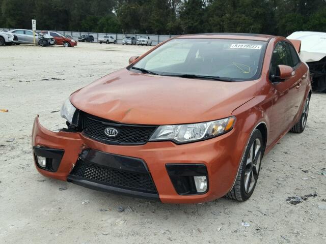 KNAFW6A35A5271352 - 2010 KIA FORTE SX ORANGE photo 2