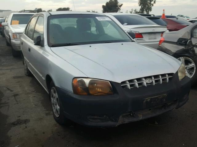 KMHCG45C22U313934 - 2002 HYUNDAI ACCENT GL SILVER photo 1