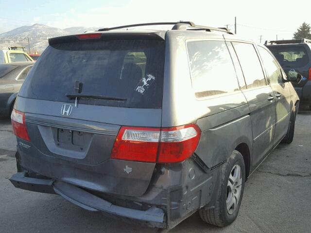 5FNRL38737B446897 - 2007 HONDA ODYSSEY EX BLUE photo 4