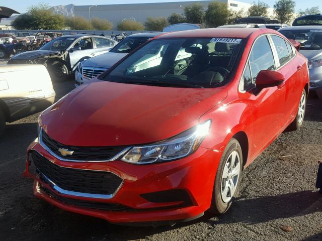 1G1BC5SM0H7270533 - 2017 CHEVROLET CRUZE LS RED photo 2