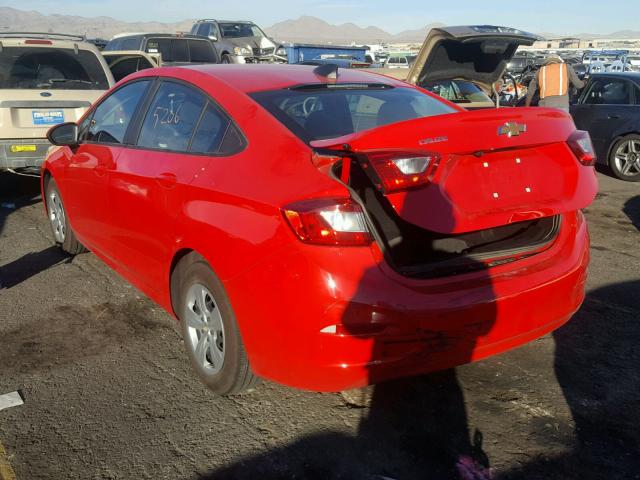 1G1BC5SM0H7270533 - 2017 CHEVROLET CRUZE LS RED photo 3