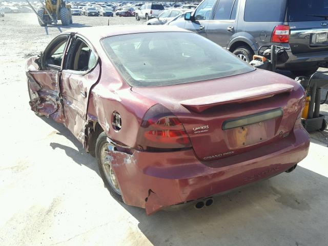 2G2WR524141105013 - 2004 PONTIAC GRAND PRIX BURGUNDY photo 3