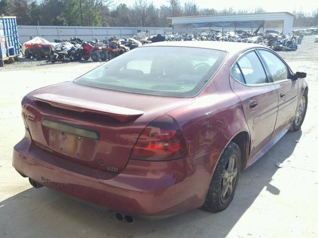 2G2WR524141105013 - 2004 PONTIAC GRAND PRIX BURGUNDY photo 4