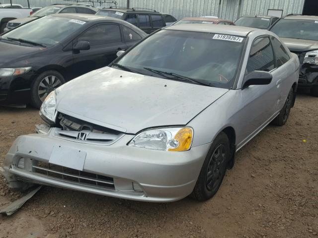 1HGEM22542L004473 - 2002 HONDA CIVIC LX GRAY photo 2