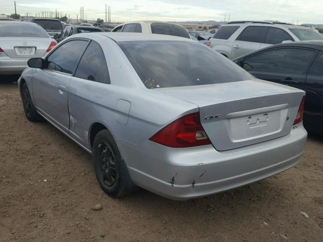 1HGEM22542L004473 - 2002 HONDA CIVIC LX GRAY photo 3