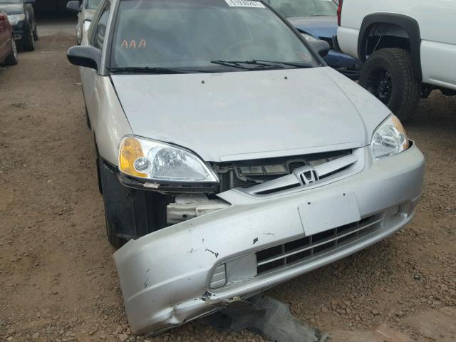 1HGEM22542L004473 - 2002 HONDA CIVIC LX GRAY photo 9