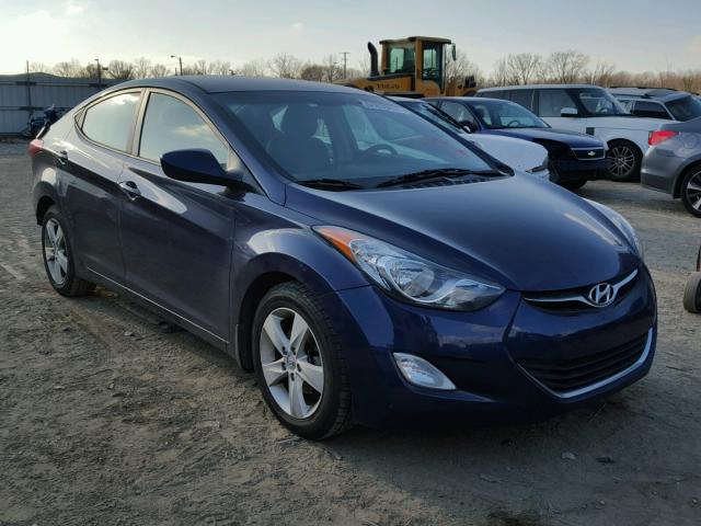 5NPDH4AE6DH375752 - 2013 HYUNDAI ELANTRA GL BLUE photo 1