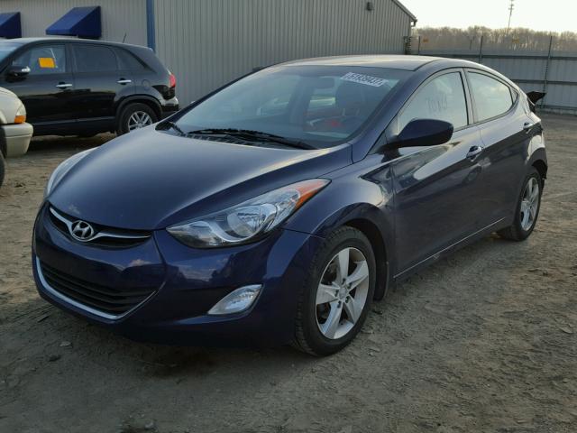 5NPDH4AE6DH375752 - 2013 HYUNDAI ELANTRA GL BLUE photo 2