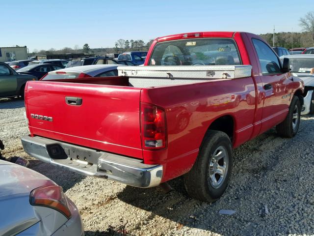 1D7HA16K14J236502 - 2004 DODGE RAM 1500 S RED photo 4