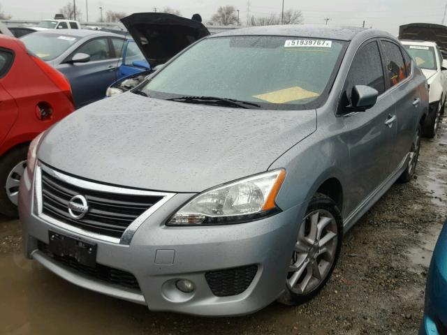 3N1AB7AP6DL765325 - 2013 NISSAN SENTRA S GRAY photo 2