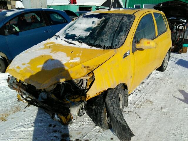 KL1TX65E19B334126 - 2009 CHEVROLET AVEO LT YELLOW photo 2