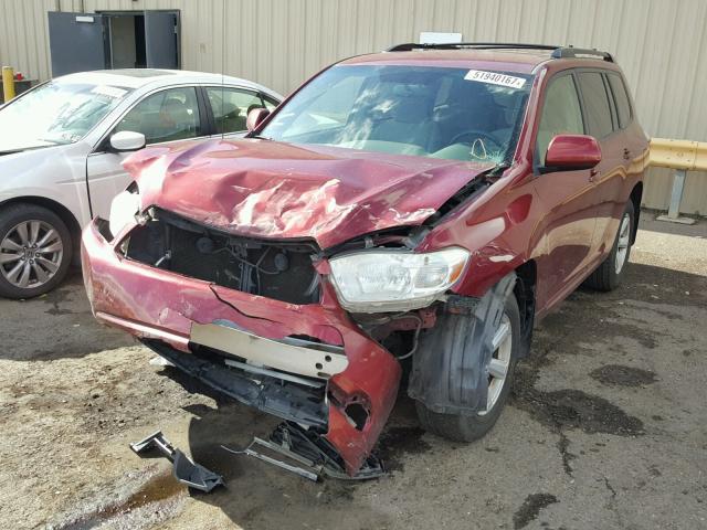 JTEDA41A192008120 - 2009 TOYOTA HIGHLANDER RED photo 2