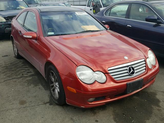 WDBRN47J32A221277 - 2002 MERCEDES-BENZ C 230K SPO RED photo 1