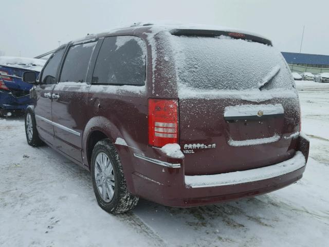 2A8HR64X49R568430 - 2009 CHRYSLER TOWN & COU MAROON photo 3