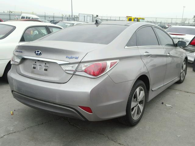 KMHEC4A49CA054817 - 2012 HYUNDAI SONATA HYB GRAY photo 4