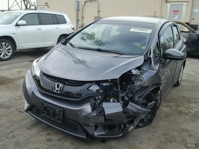 JHMGK5H51GS007851 - 2016 HONDA FIT LX رمادي صورة 2