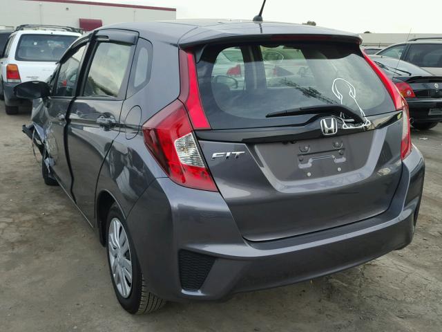 JHMGK5H51GS007851 - 2016 HONDA FIT LX GRAY photo 3