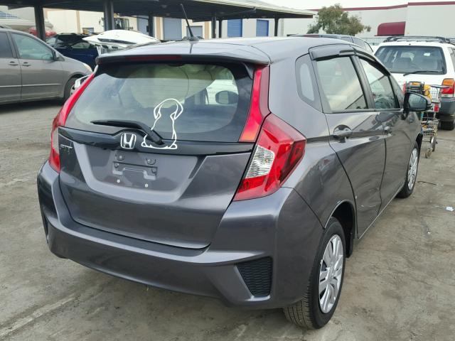 JHMGK5H51GS007851 - 2016 HONDA FIT LX GRAY photo 4