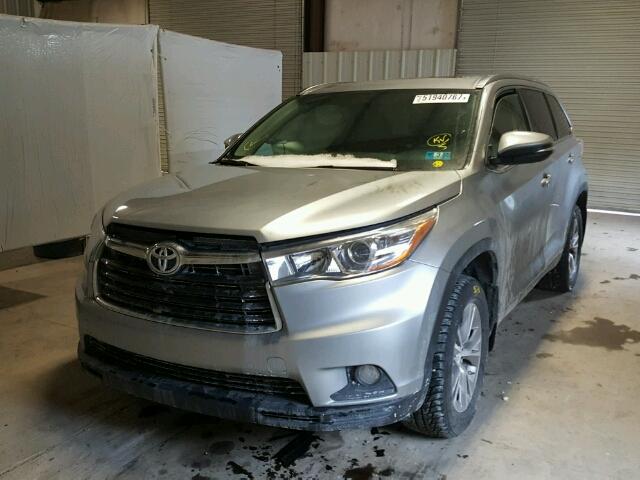 5TDJKRFHXFS142488 - 2015 TOYOTA HIGHLANDER GRAY photo 2