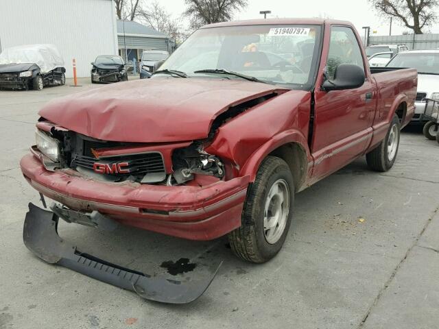 1GTCS144XT8522683 - 1996 GMC SONOMA BURGUNDY photo 2