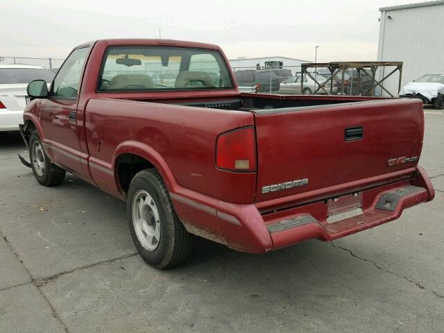 1GTCS144XT8522683 - 1996 GMC SONOMA BURGUNDY photo 3