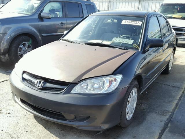 2HGES16574H548749 - 2004 HONDA CIVIC LX BLACK photo 2