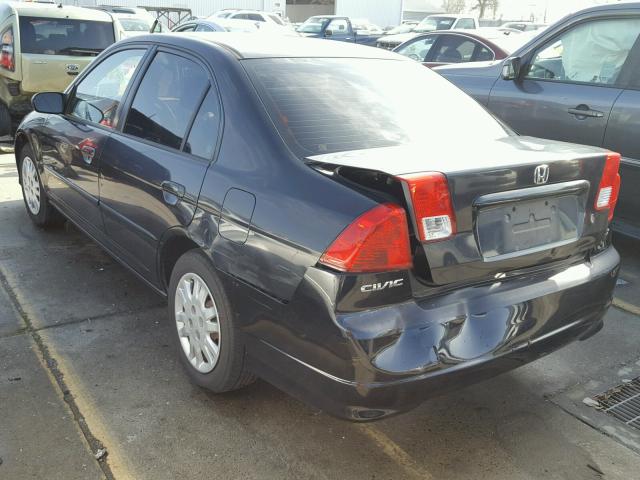 2HGES16574H548749 - 2004 HONDA CIVIC LX BLACK photo 3