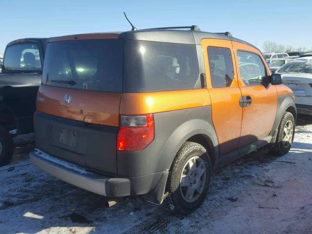 5J6YH28367L014574 - 2007 HONDA ELEMENT LX ORANGE photo 4