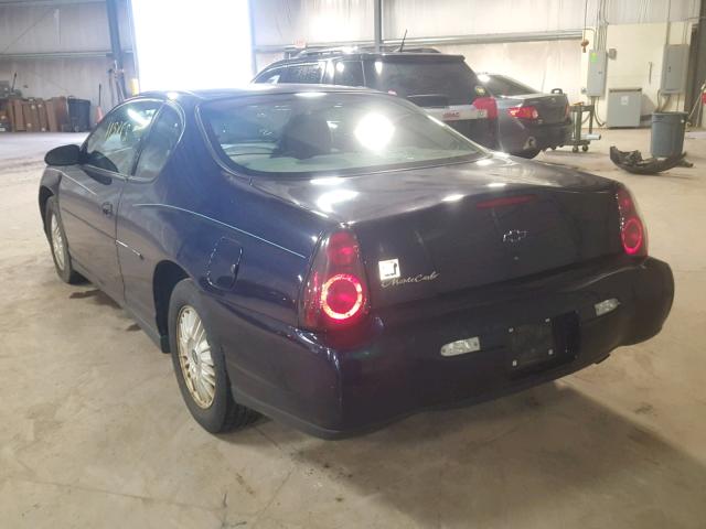 2G1WW12E229254592 - 2002 CHEVROLET MONTE CARL ლურჯი ფოტო 3