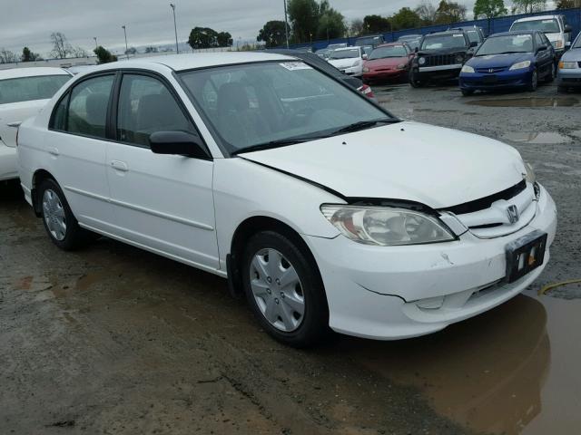 2HGES16555H557628 - 2005 HONDA CIVIC LX WHITE photo 1