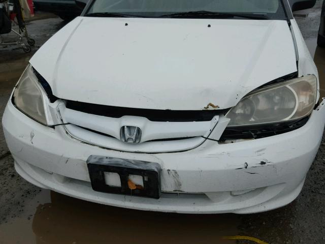 2HGES16555H557628 - 2005 HONDA CIVIC LX WHITE photo 9