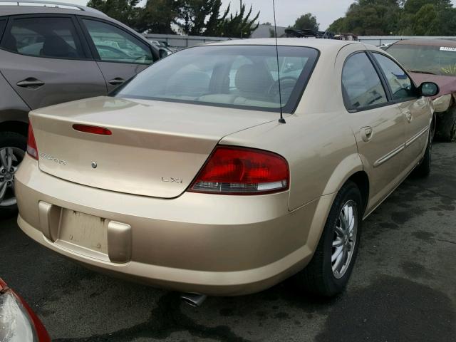 1C3EL56U91N733077 - 2001 CHRYSLER SEBRING LX GOLD photo 4