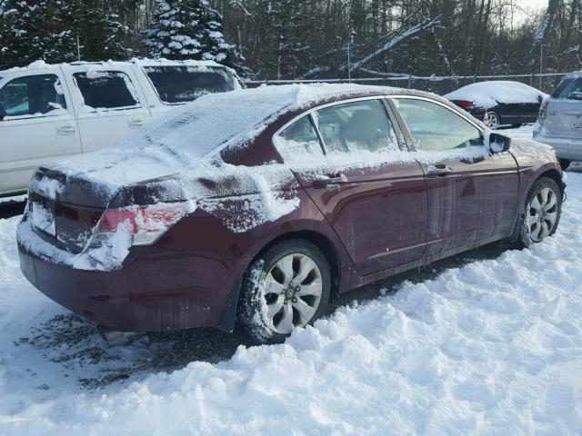 1HGCP25718A134372 - 2008 HONDA ACCORD EX BURGUNDY photo 4