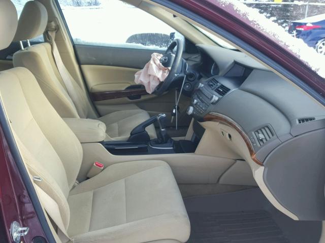 1HGCP25718A134372 - 2008 HONDA ACCORD EX BURGUNDY photo 5