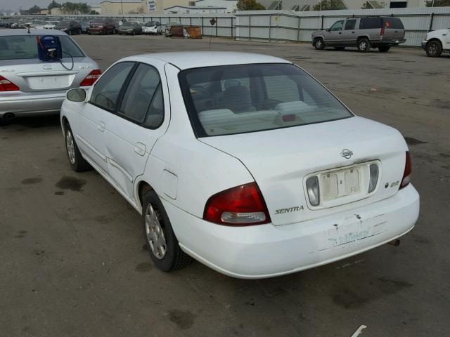 3N1CB51DX1L519182 - 2001 NISSAN SENTRA XE WHITE photo 3