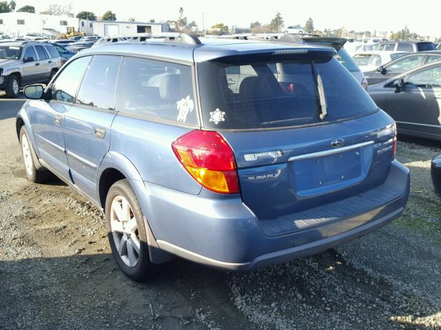 4S4BP61CX76328190 - 2007 SUBARU OUTBACK BLUE photo 3