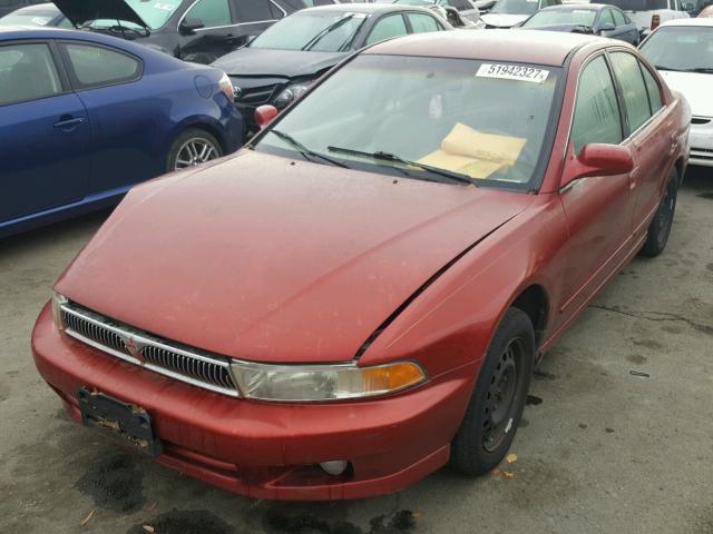 4A3AA46G3XE118020 - 1999 MITSUBISHI GALANT ES RED photo 2