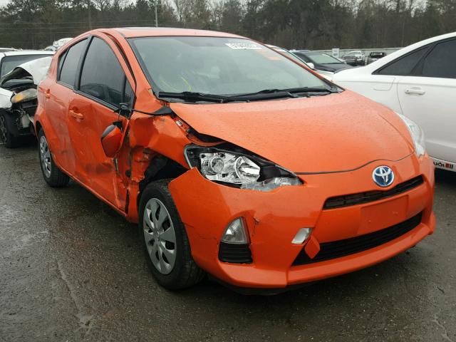 JTDKDTB33C1007724 - 2012 TOYOTA PRIUS C ORANGE photo 1