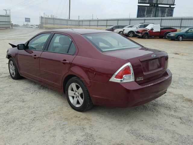 3FAFP07Z86R155226 - 2006 FORD FUSION SE BURGUNDY photo 3