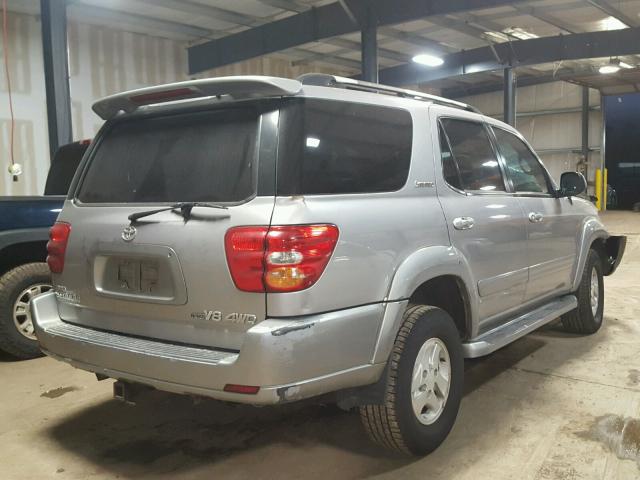 5TDBT48A61S038237 - 2001 TOYOTA SEQUOIA LI GRAY photo 4