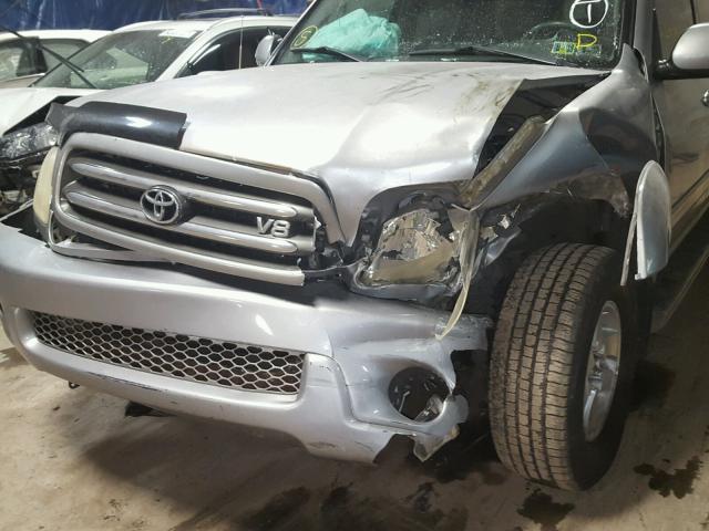 5TDBT48A61S038237 - 2001 TOYOTA SEQUOIA LI GRAY photo 9