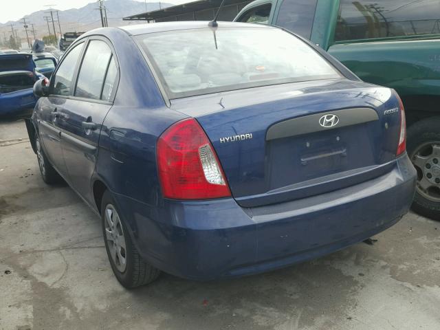 KMHCM46C69U304137 - 2009 HYUNDAI ACCENT GLS BLUE photo 3