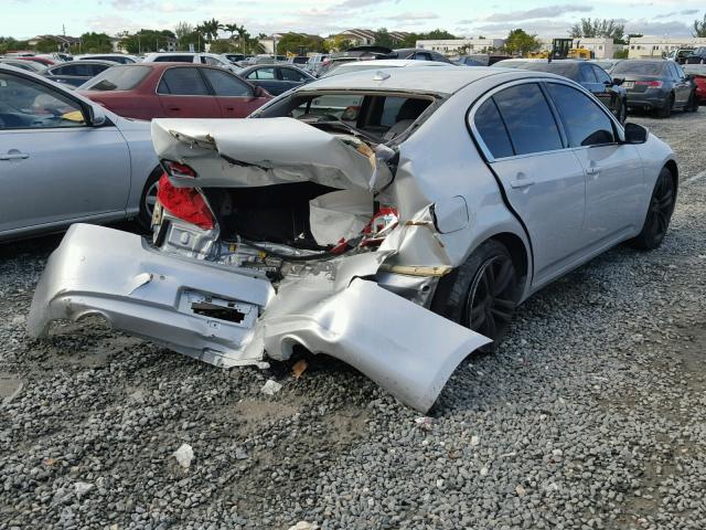 JN1CV6AR9AM253829 - 2010 INFINITI G37 SILVER photo 4